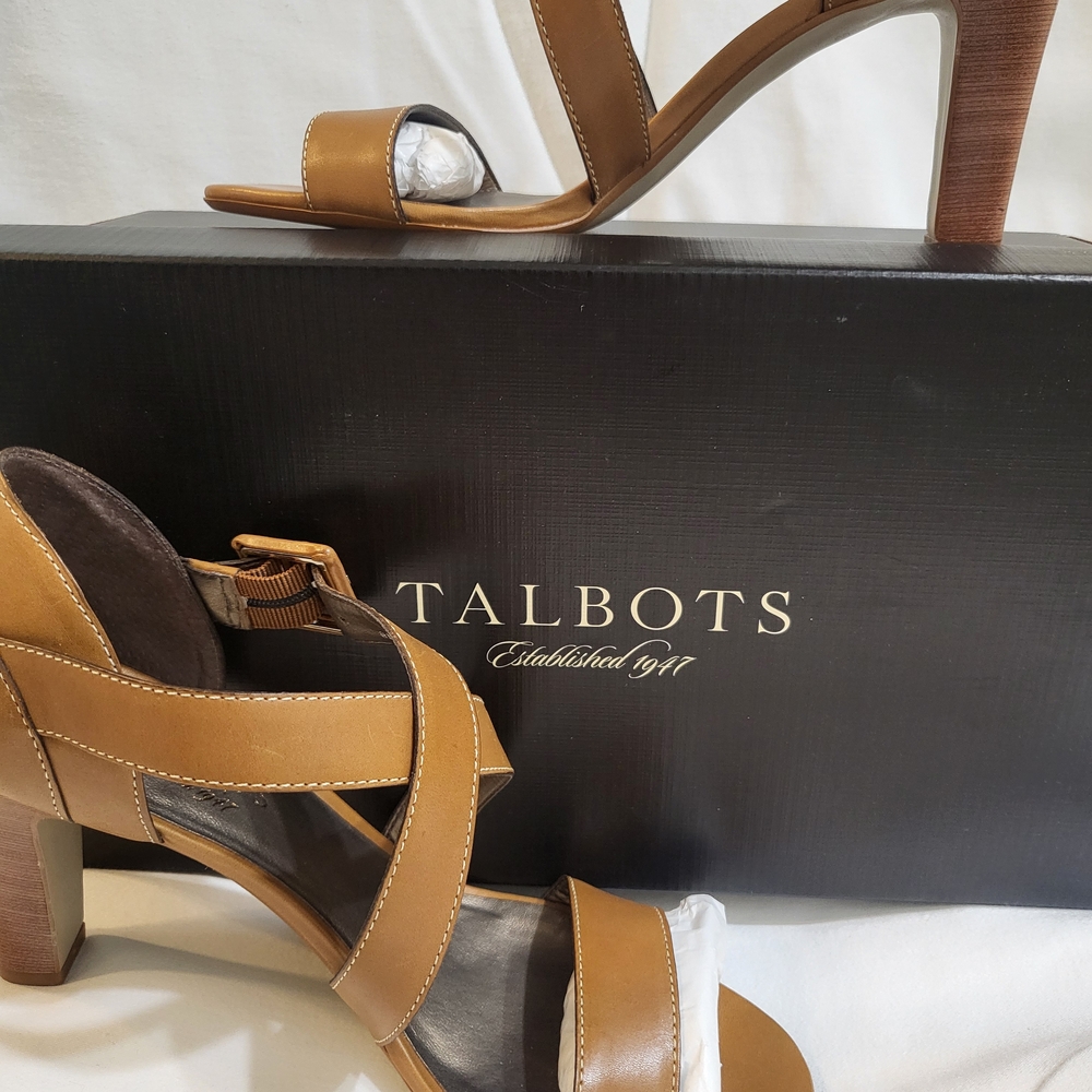 Talbots Women's Tan Heeled Sandals. NEW. Buyer Pays  SHIPPING